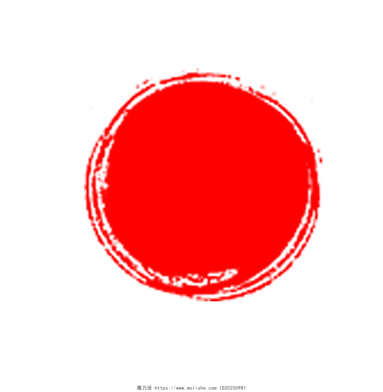 中国风红色水墨圆框